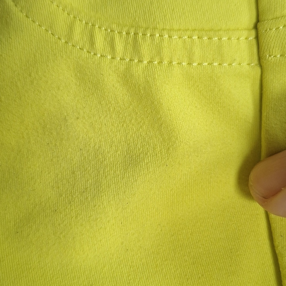 Adidas X Stella Mcartney Womens Yellow Hooded 1/4 Zip Stretch Pullover Size S - Picture 9 of 9
